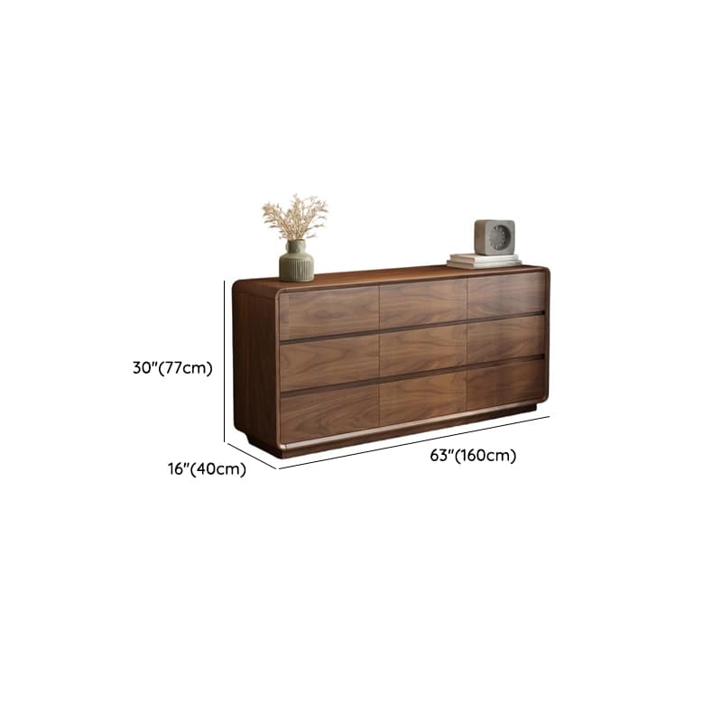 Cocoa Simplistic Natural Wood Double Dresser/Lingerie Chest with 6/9/5 Drawers in Horizontal/Vertical Orientation - image 18
