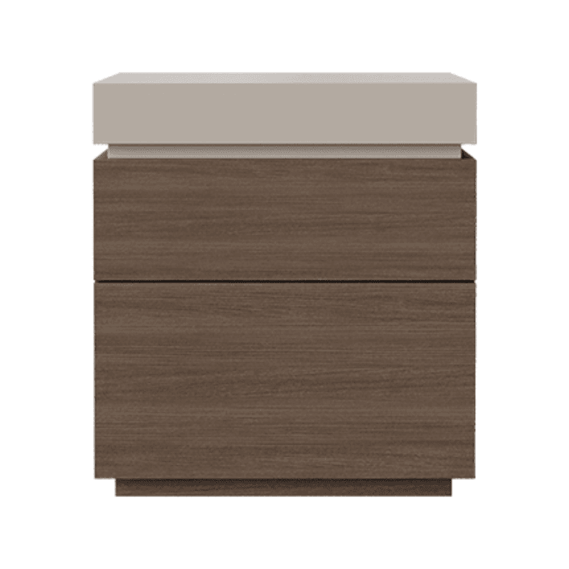 Organic Modern Nightstand With Drawer Organization, 3 Drawers, 1 Shelf, and Real Wood Countertop