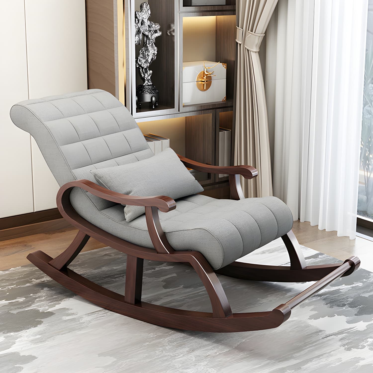 Mid-Century Modern Recliner Chair Upholstered Recliner Chair - image 6