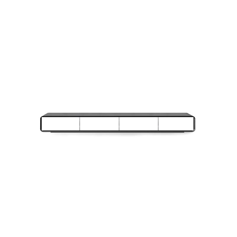 Contemporary Oblong Wood TV Stand Console with Storage Drawers - image 3