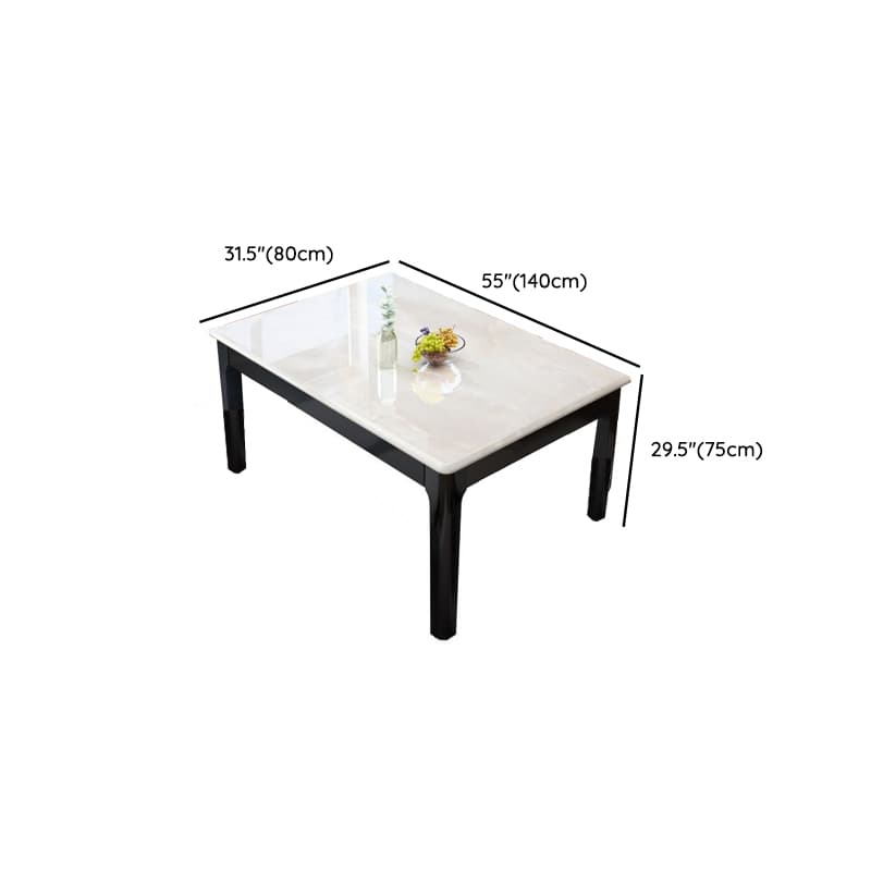 Trendy Slate Dining Table Set with Four Legs, Padded Chair, Back, Chalk Color - image 6