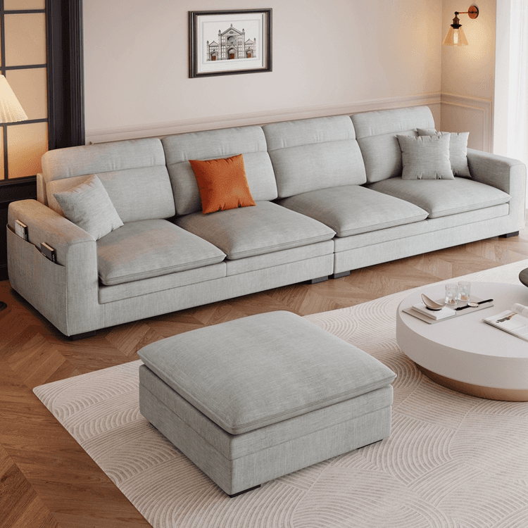 L-Shape/Straight Sofa Recliner/Sofa Couch with Concealed Support and Pine Wood Frame - image 15