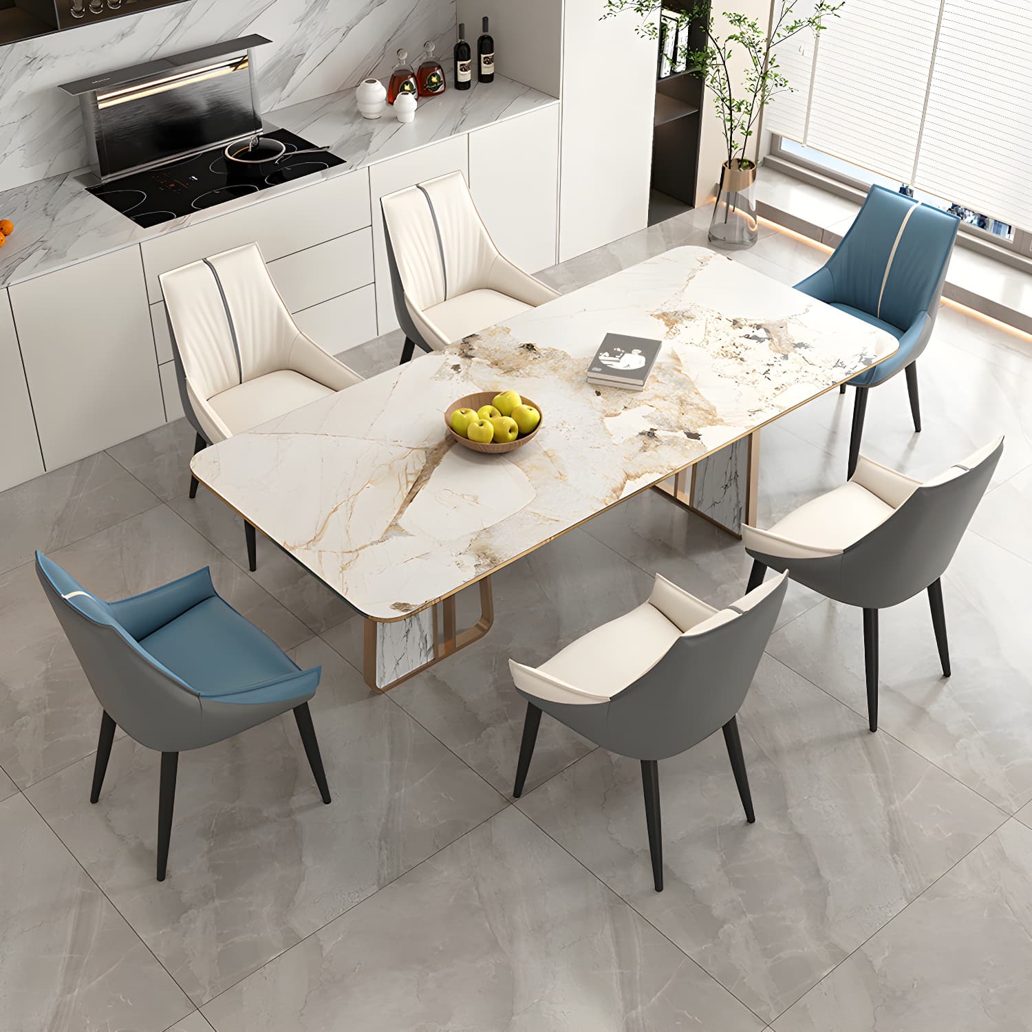 Glam Style Parsons Back Upholstered 4 Legs Home Use Dining Side Chair - image 12