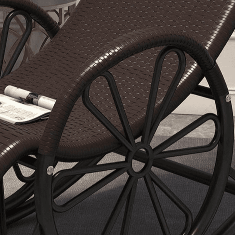 Craftsman Style Cane Rocking Seat with Round Arm - image 14