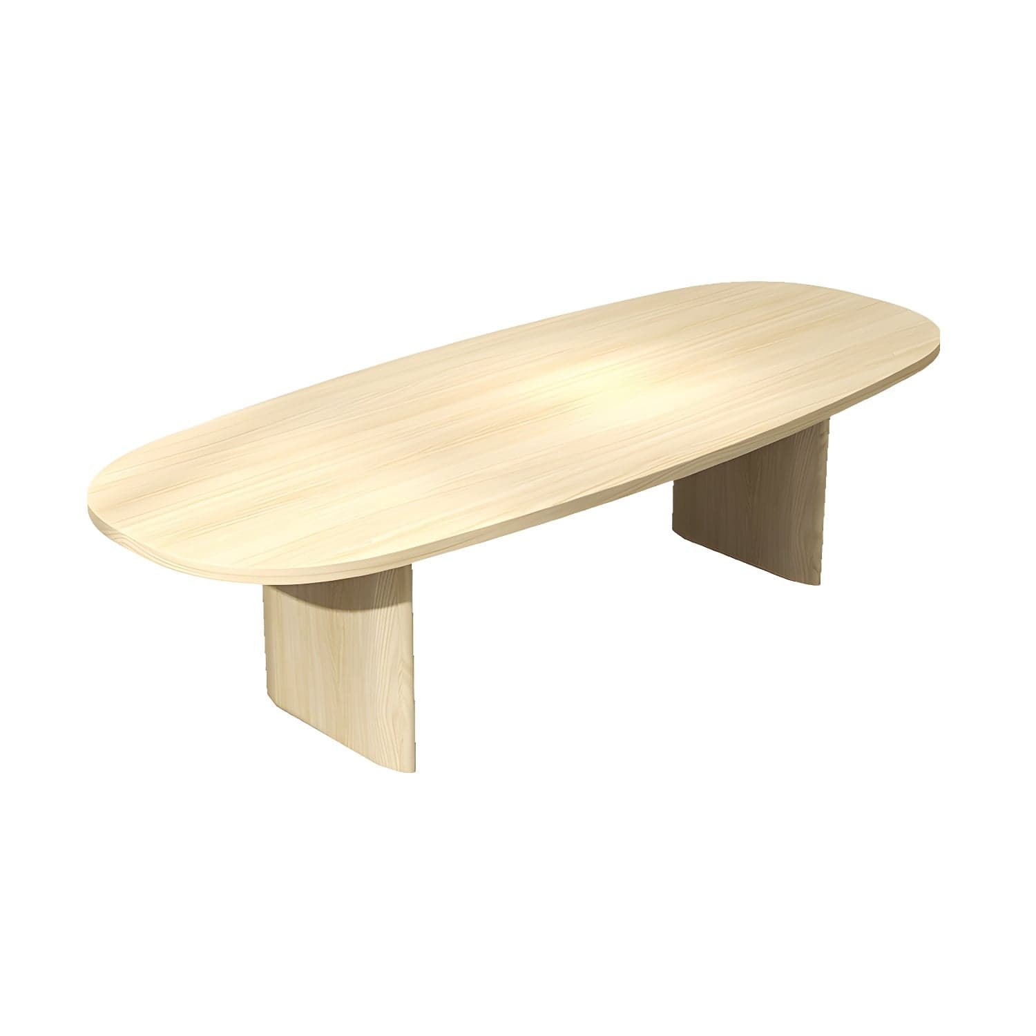 Rectangular Modern Coffee Table with Wood Base - Non-Upholstered - image 3