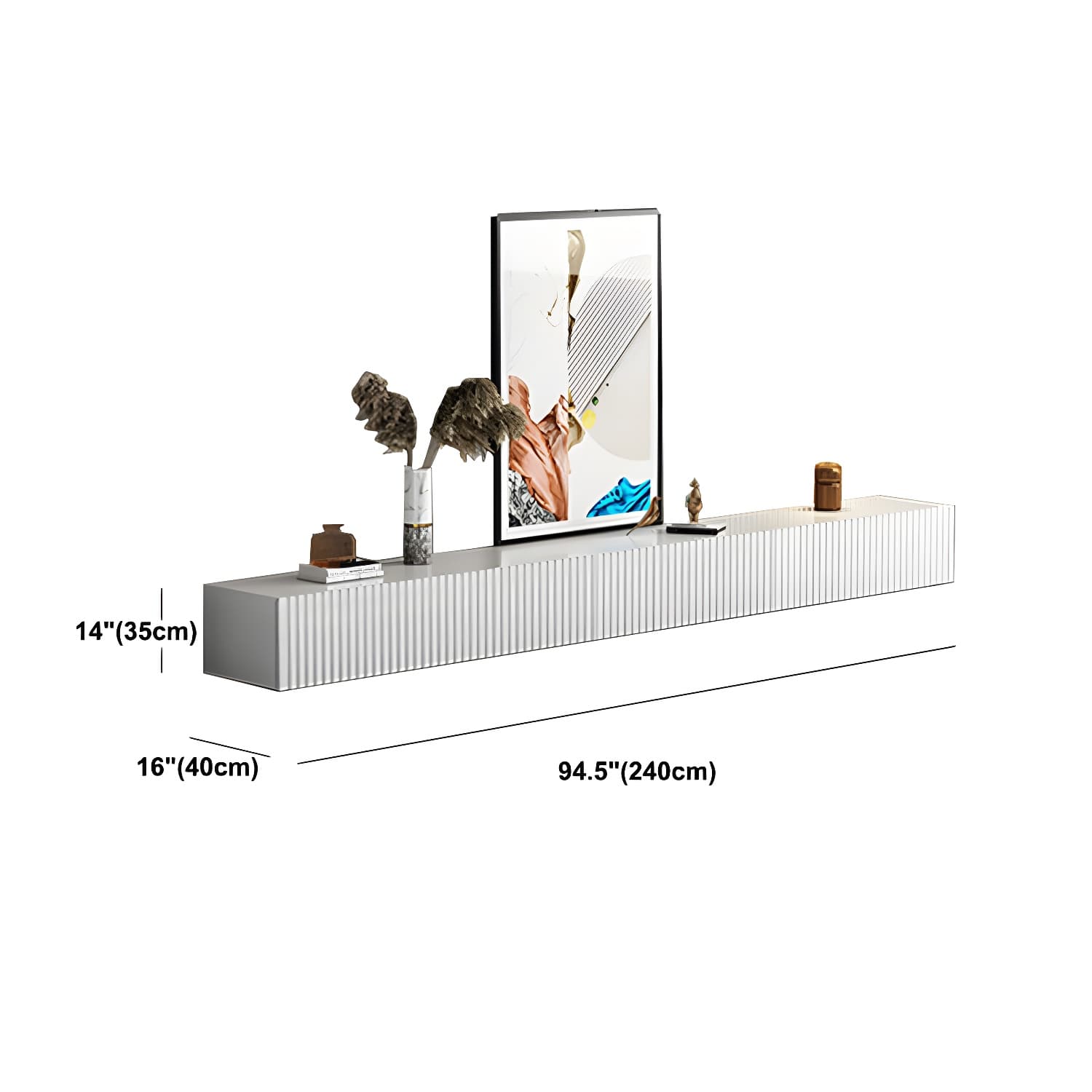 Contemporary TV Stand Console Wood TV Media Stand with Drawers - image 20