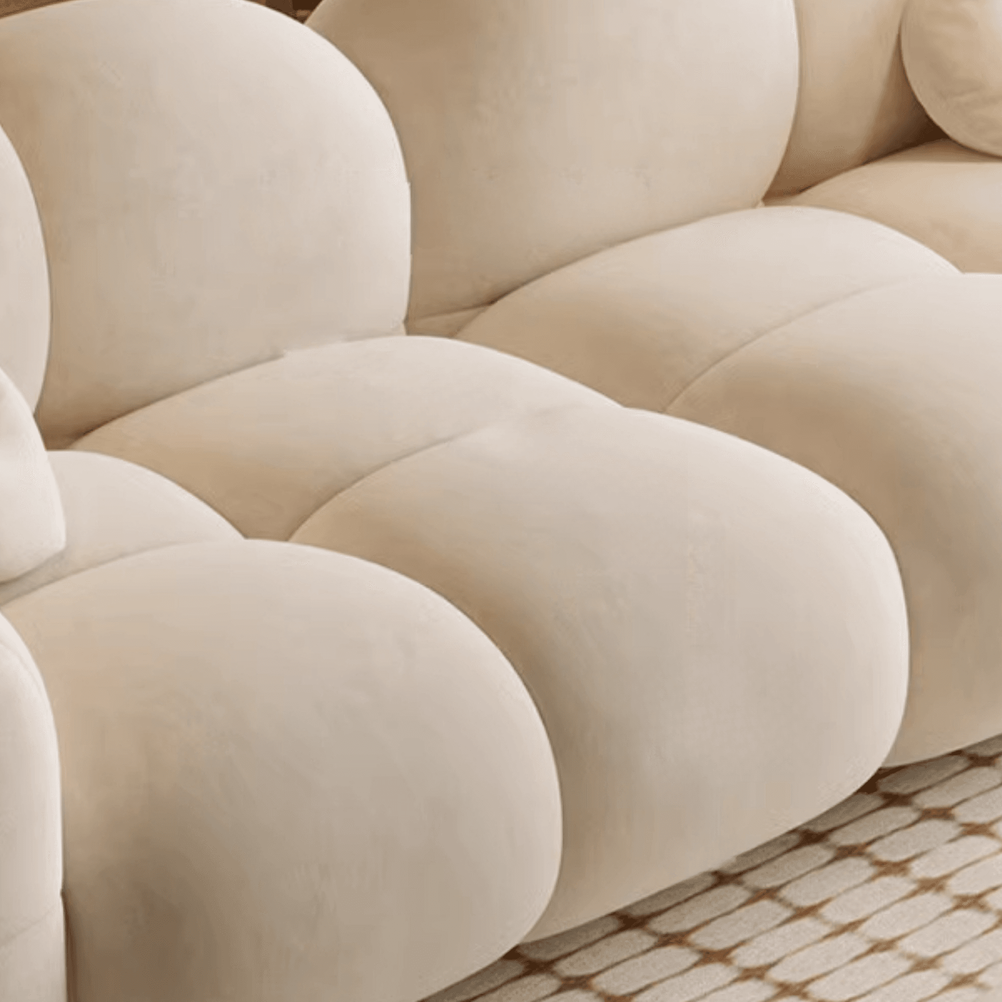 Trendy Solid Color Stain Resistant Loveseat in Grey/Emerald Green/Beige with Arm, Seats 2 with 2 Pillows - image 17