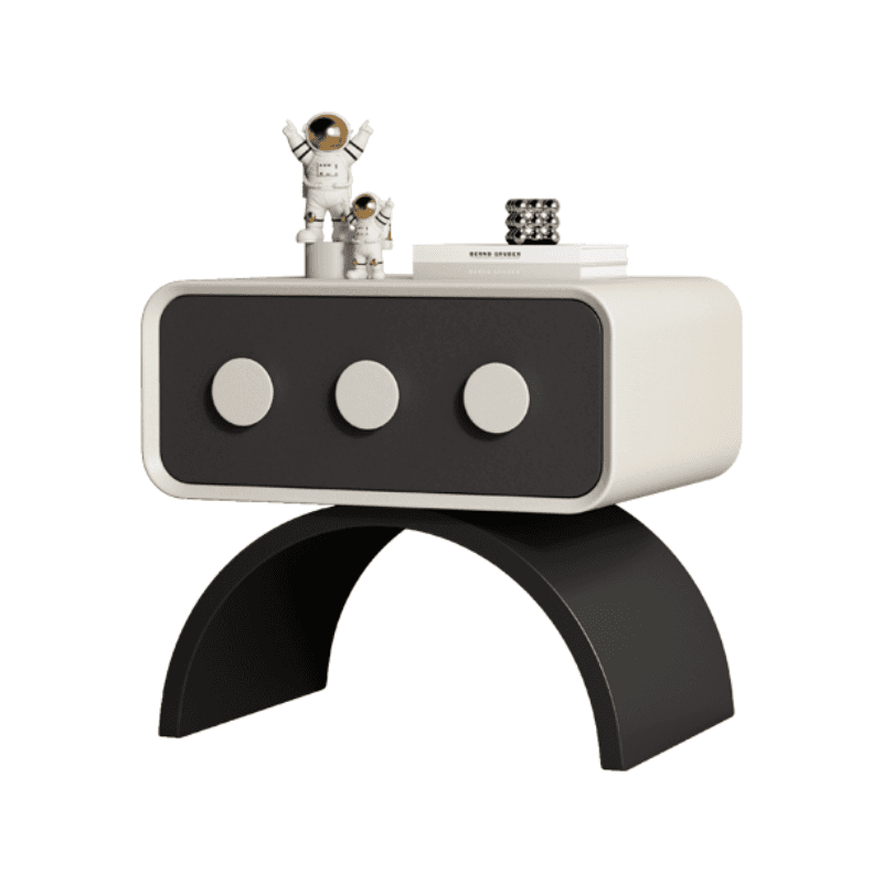 Organic Modern Nightstand With Drawer Organization Featuring 1 Drawer and Pleather Countertop - image 8