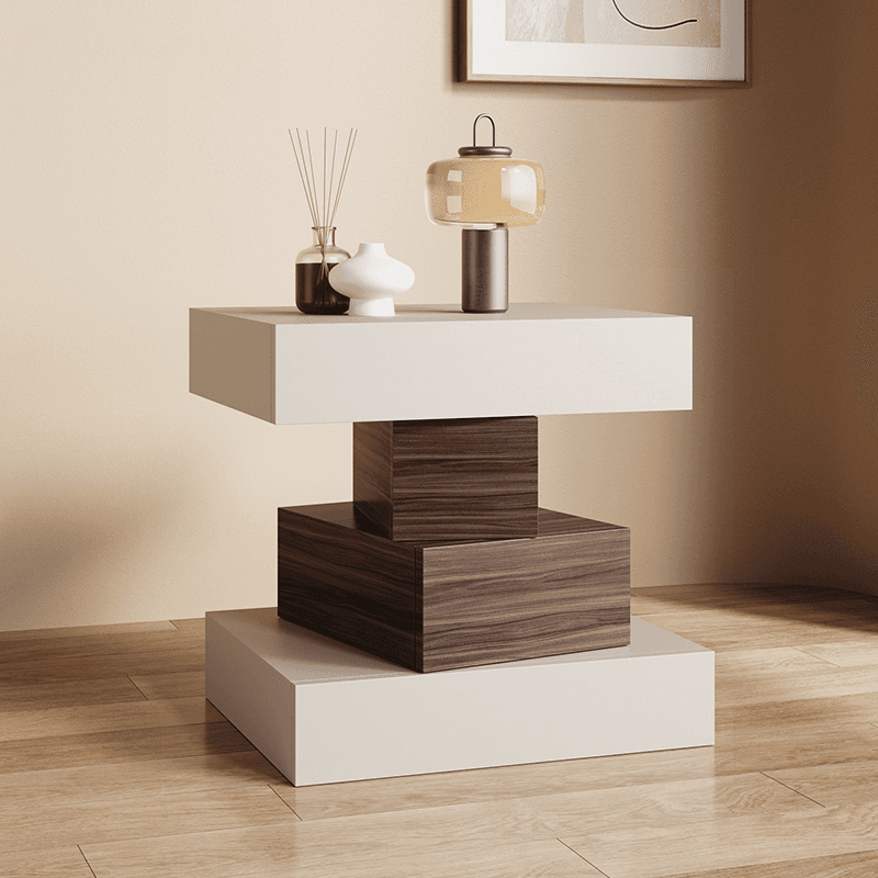Scandinavian Synthetic Leather Drawer Storage Nightstand with 4 Drawers - image 4