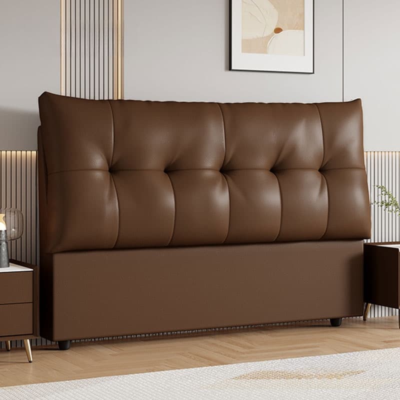 Trendy Panel Headboard with No Distressing, Piled Tufted Rectangle for Queen/Full Bed, Sponge Upholstery Fill, Standard Height - image 3