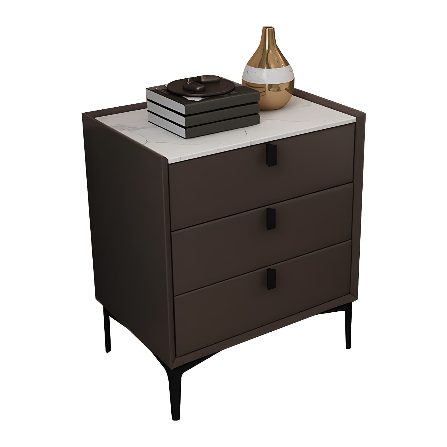 3 Drawers Solid Wood Nightstand Contemporary Night Table ,24" Tall - image 13