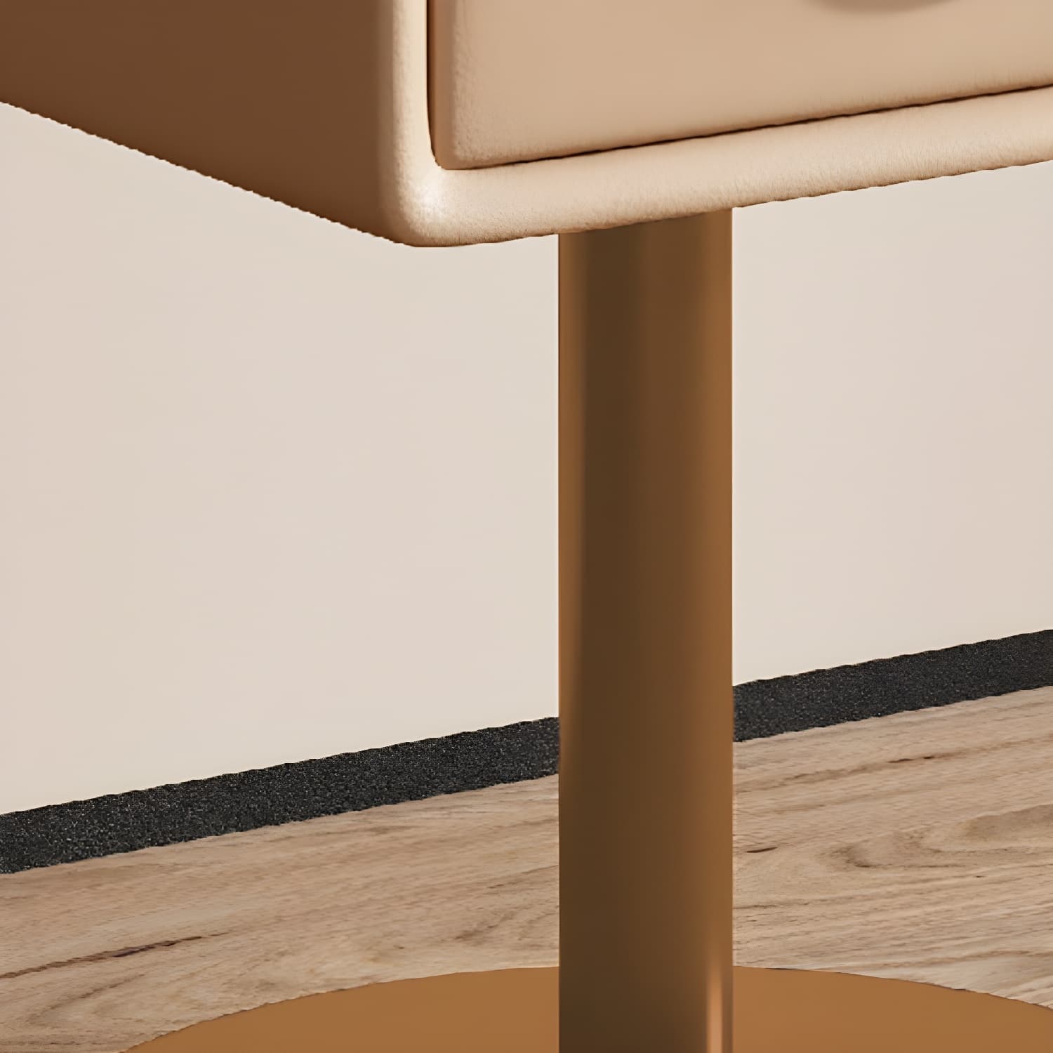 Modern Faux Leather Drawer Storage Nightstand in Narrow for Bedroom - image 17