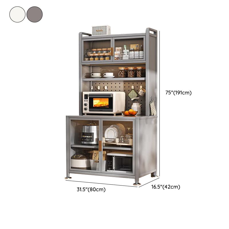 Modern Steel Sideboard Standard-Sized Open Storage Non-Adjustable Shelves - image 17