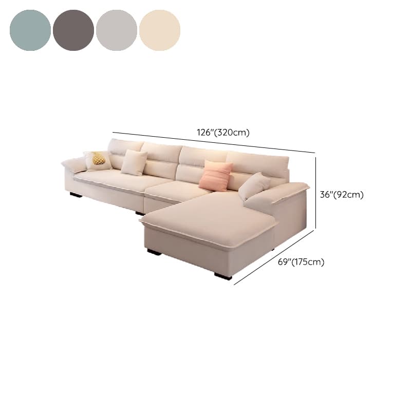 Modern Cotton and Linen L-Shape Sofa Recliner with Concealed Support - image 12
