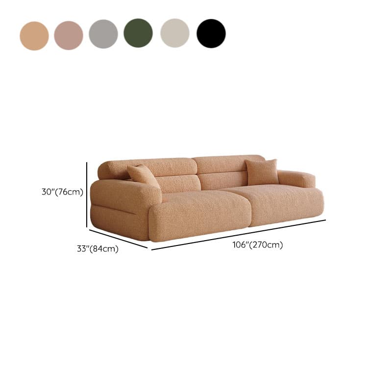 Modish Solid Color Stain Resistant Standard Sofa in Black/Light Gray/Coffee with 2 Pillows, Available in 4-seater/5 Person/3-seater - image 17
