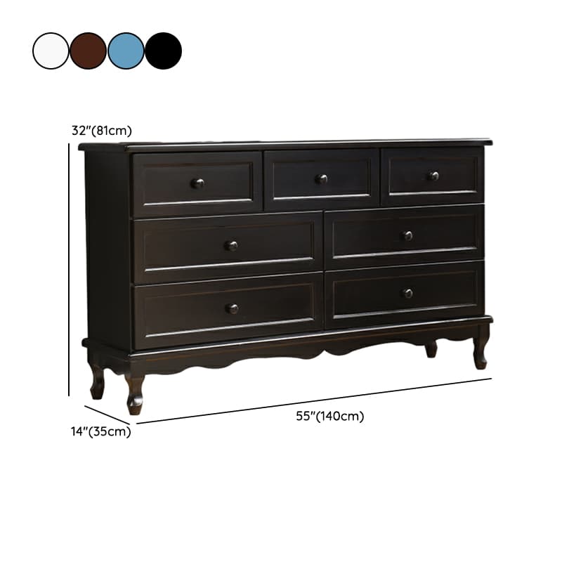 Solid Wood Countertop Storage Chest Traditional Style with Drawers - image 24
