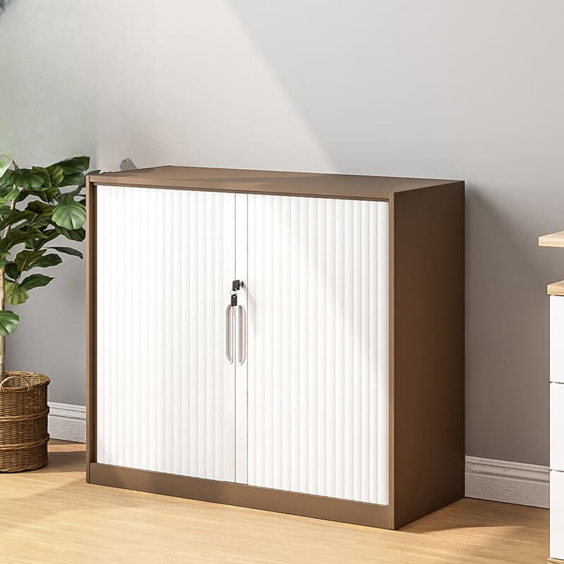 Steel Detached Rainproof Lockable Accent Cabinet with Sliding Door