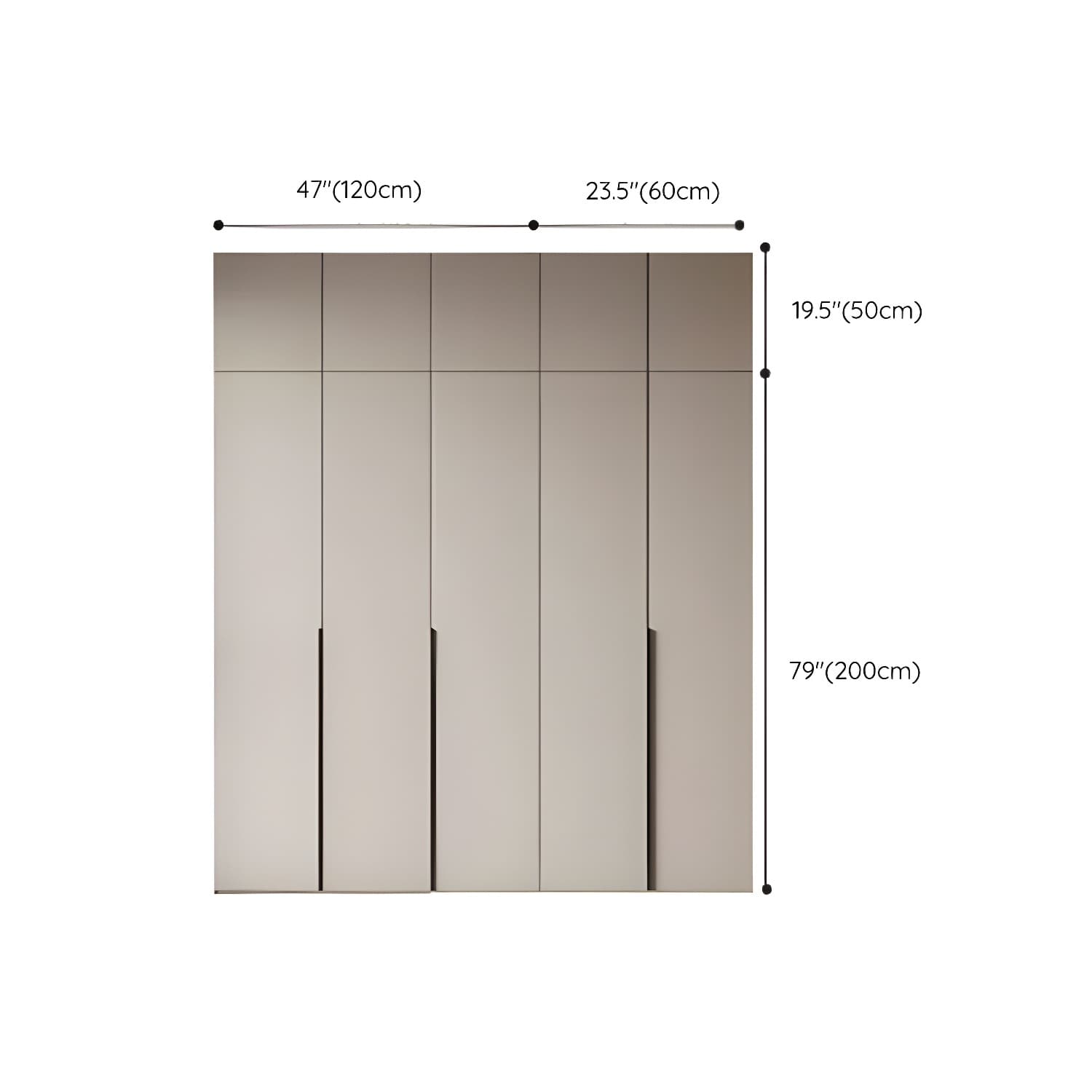 Modern Grey Wood Armoire with Solid Construction and Limited Warranty - image 19