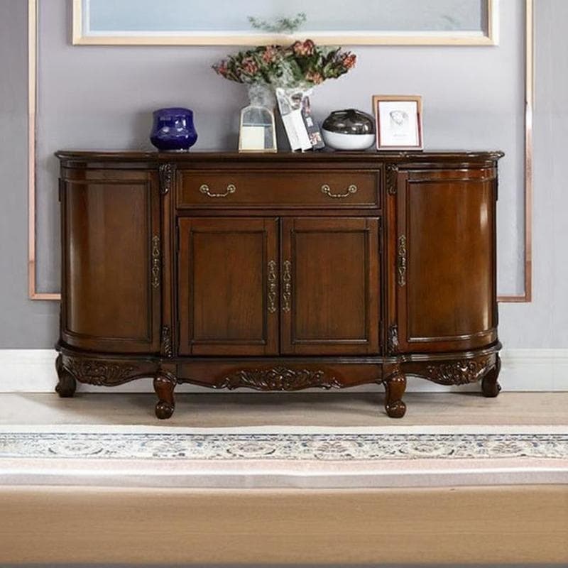 Traditional Wooden Sideboard with Storage Cabinets and Drawers - image 6