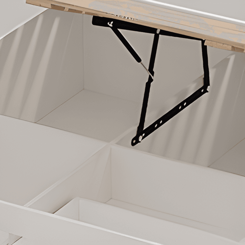 Solid Color Storage Included with 4 Storage Boxes and Reclaimed Wood Storage Drawer for Bedroom - image 3