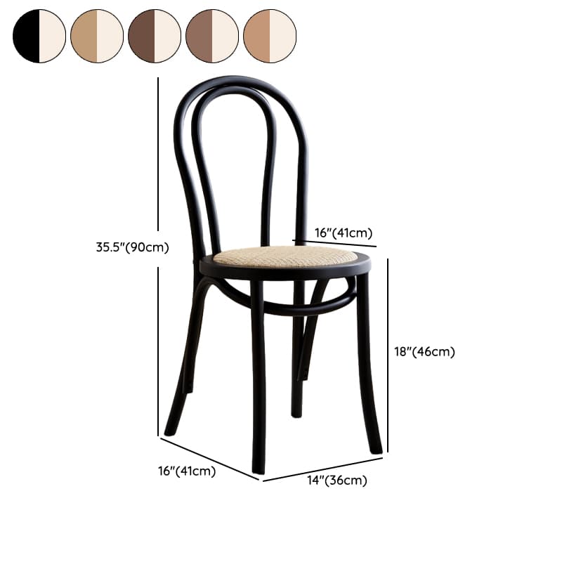 Scandinavian Wooden Side Chair with Standard Height and Armless Design - image 22
