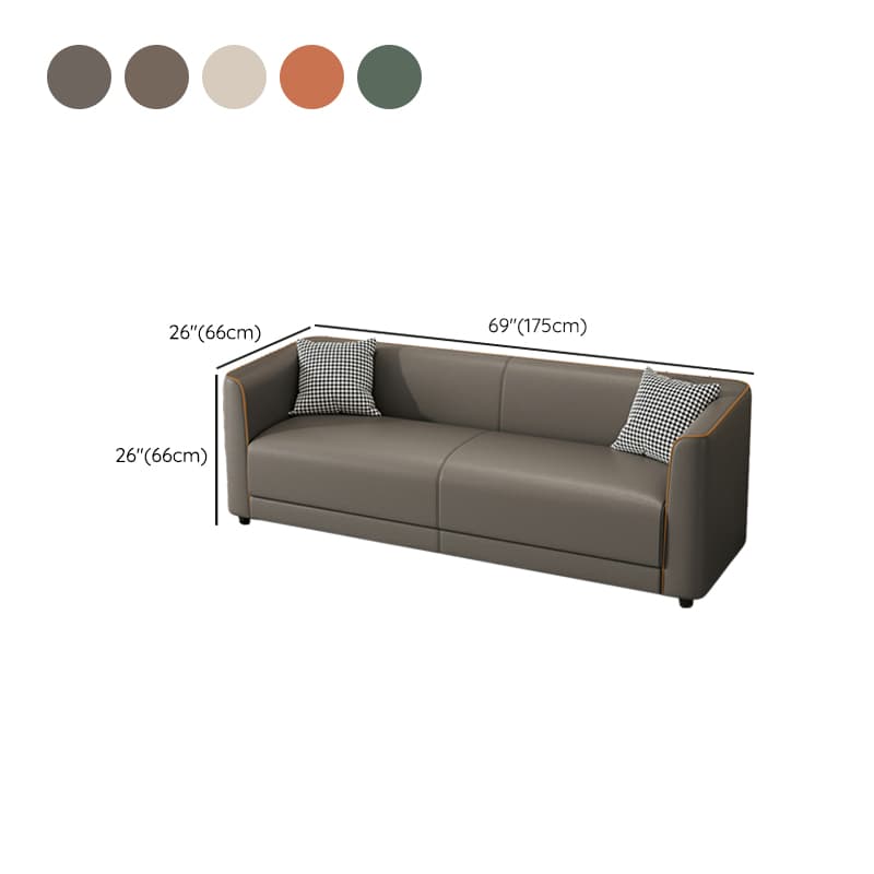 Dove Grey/Lime Green/Apricot Color Standard Sofa with Concealed Support for Parlor - image 29