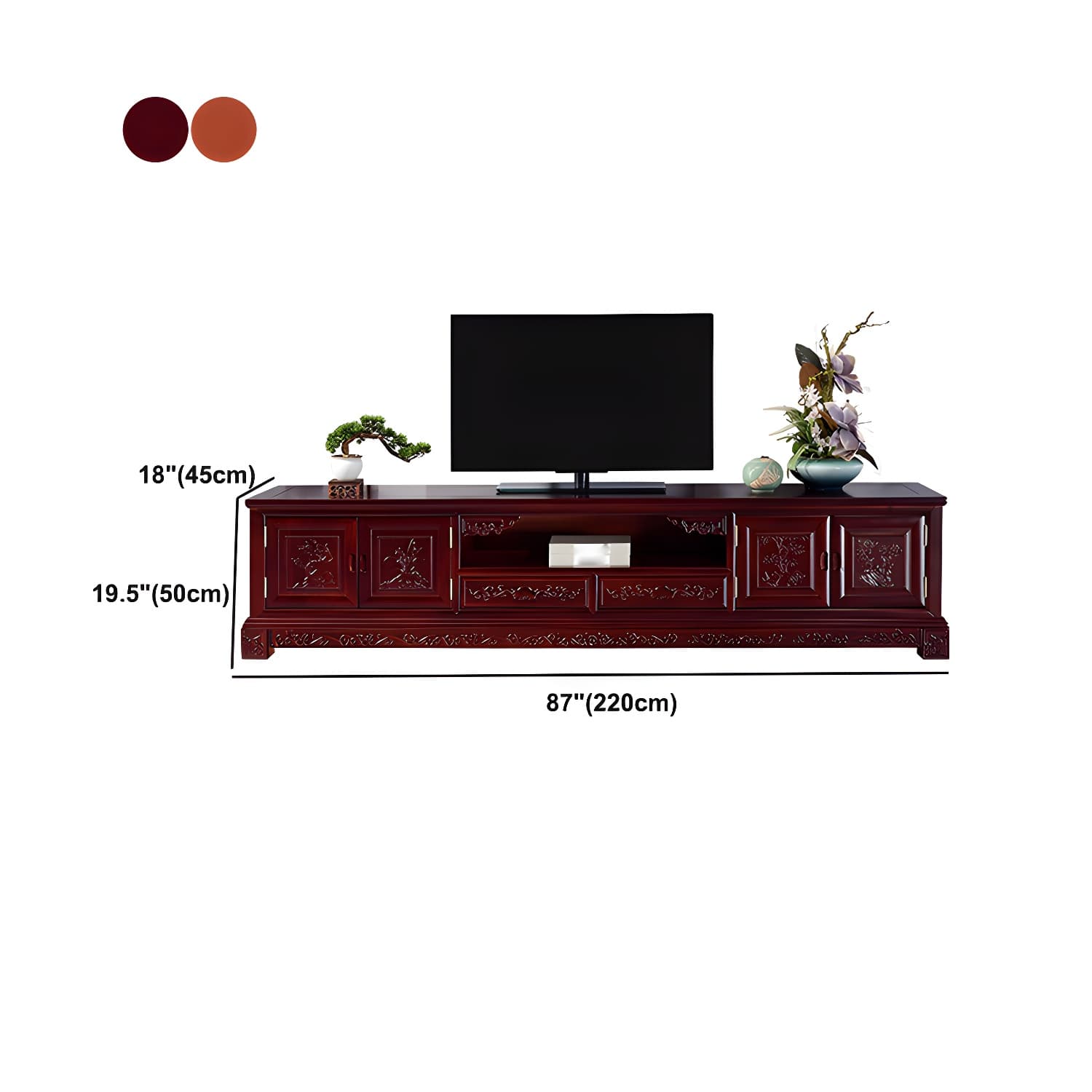 Wooden TV Cabinet Classical Storage TV Stand for Living Room - image 11