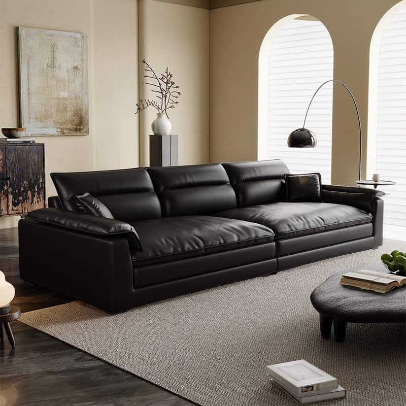 Modish Solid Color Water Resistant Standard Sofa in Light Gray/White/Light Brown with Seats 3/2-seater and 2 Pillows