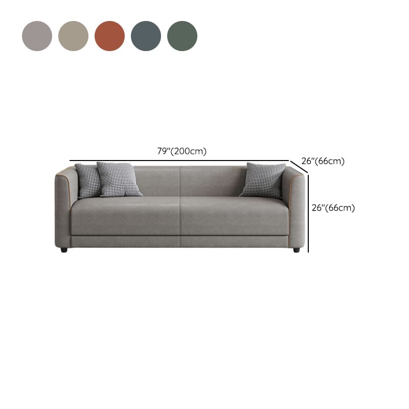 Dove Grey/Lime Green/Apricot Color Standard Sofa with Concealed Support for Parlor - image 28