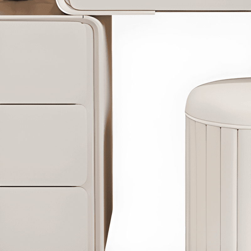 Art Deco Engineered Wood Small Standard Vanity Set with 5 Drawers - image 4