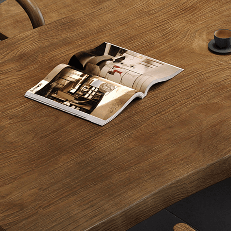 Amber Wood Pine Wood 3-Legged Dining Table Set - image 6