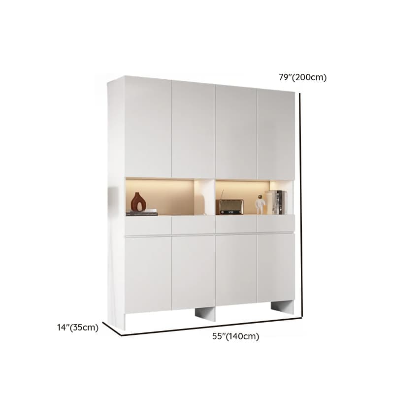 Trendy Rectangle Accent Cabinet with Hutch, Changeable Shelf, Groove Handles, Multi-Color Top, and Soft Close Drawer - image 26