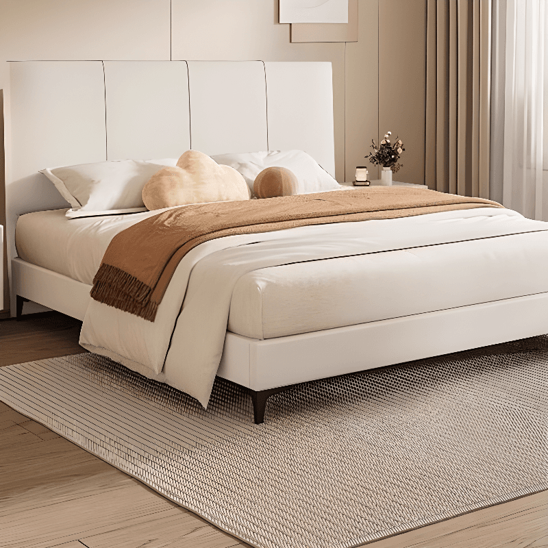 Modish Panel Headboard in Pine Wood with No Distressing, Rectangle Shape for King/Queen/Full Bed, Featuring Sponge Upholstery and Standard Height - image 8