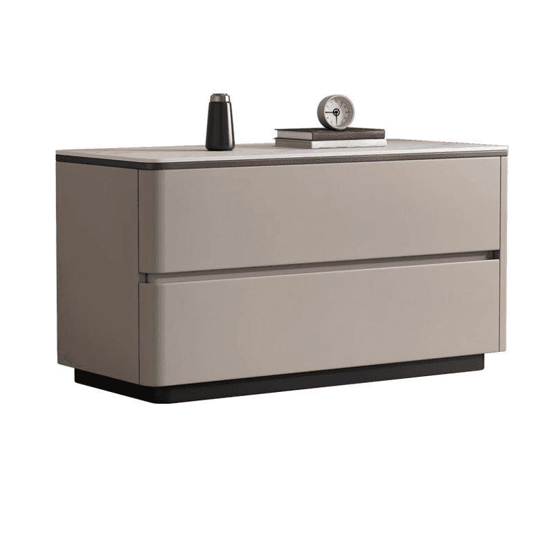 Organic Modern Nightstand With Drawer Organization, 2 Drawers, and Stone Countertop - image 13
