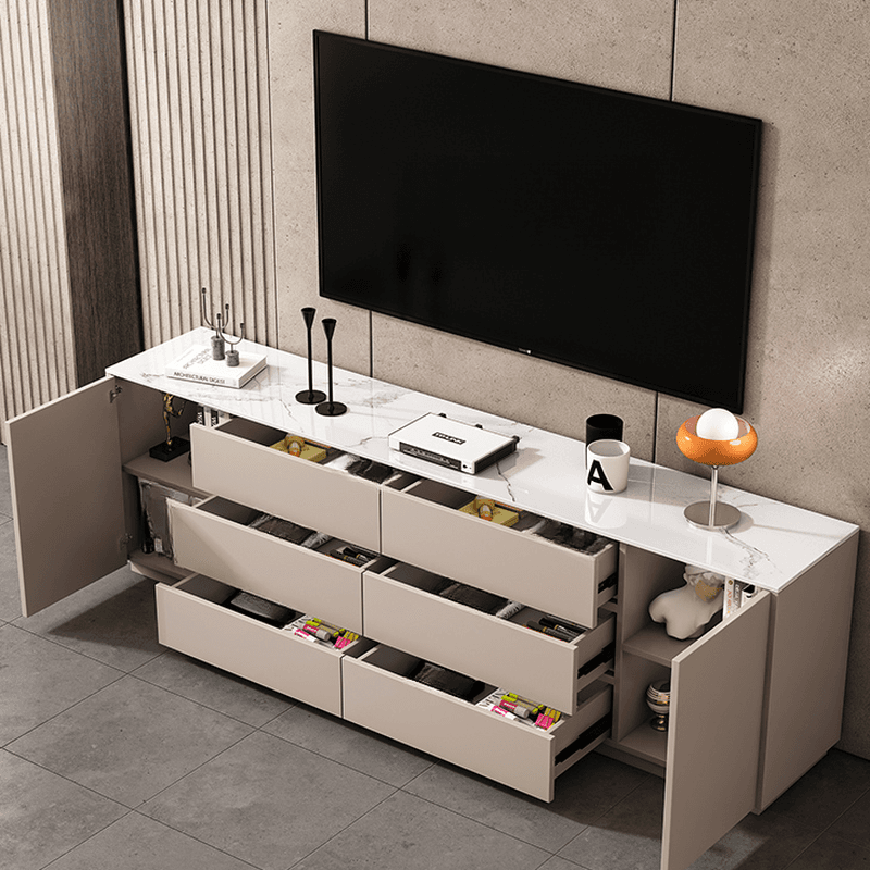 2-Door & 6 Drawers Rectangular TV Stand with Changeable Shelf for Sitting Room, 3 Tiers - image 16
