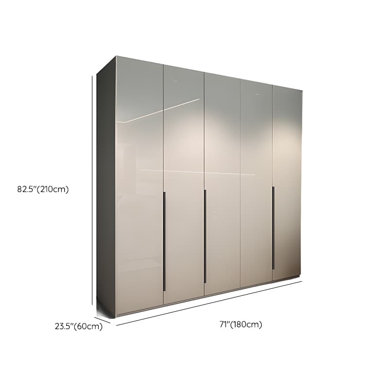 Gray Contemporary Timber Self-supporting Wardrobe Armoire with Soft Close Drawer, Soft Close Door, and Interior Shelves - image 9