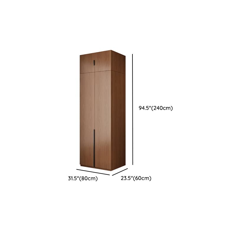 Acorn Modish Natural Wood Wardrobe Closet with Interior Shelves and Clothing Rod - image 8
