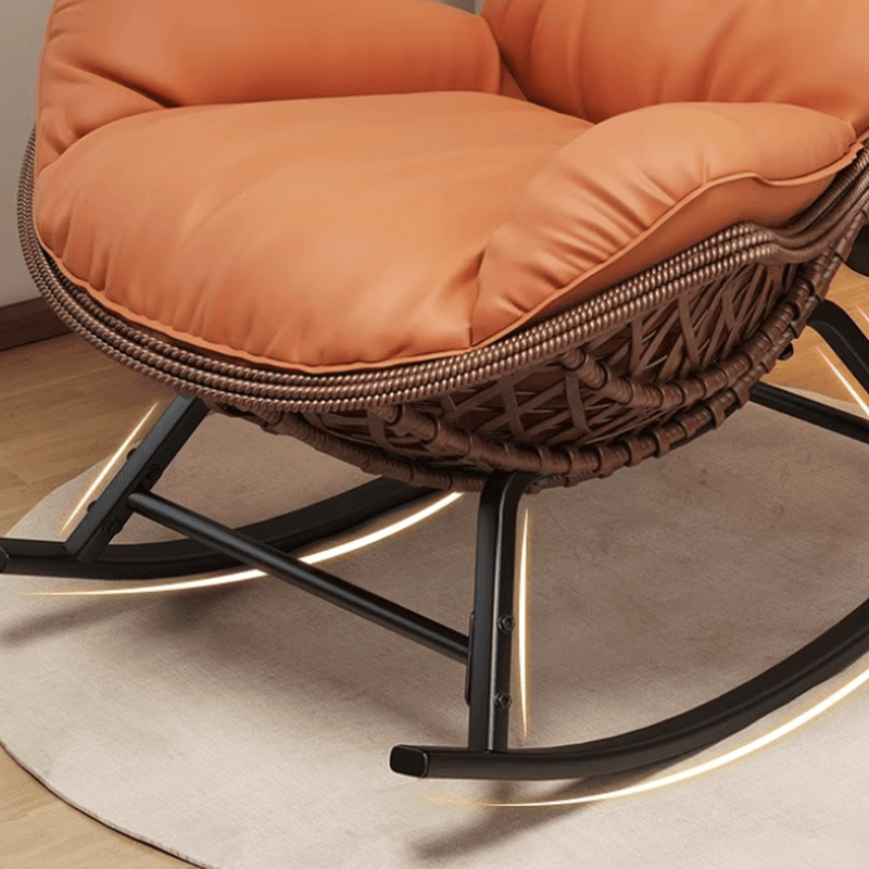 Simple Upholstered Rocking Seat with Scratch-tolerant Padded Design and Ottoman - image 14
