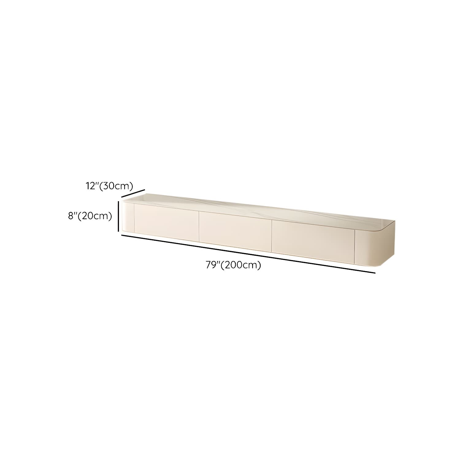 Scandinavian Solid Wood Frame Wall-mounted TV Media Stand with Drawers and Door - image 14