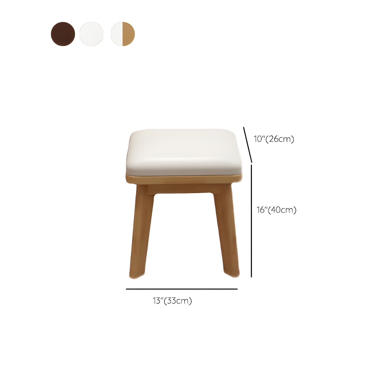 Scandinavian Solid Wood Table Makeup Vanity with Mirror and Drawers - image 16