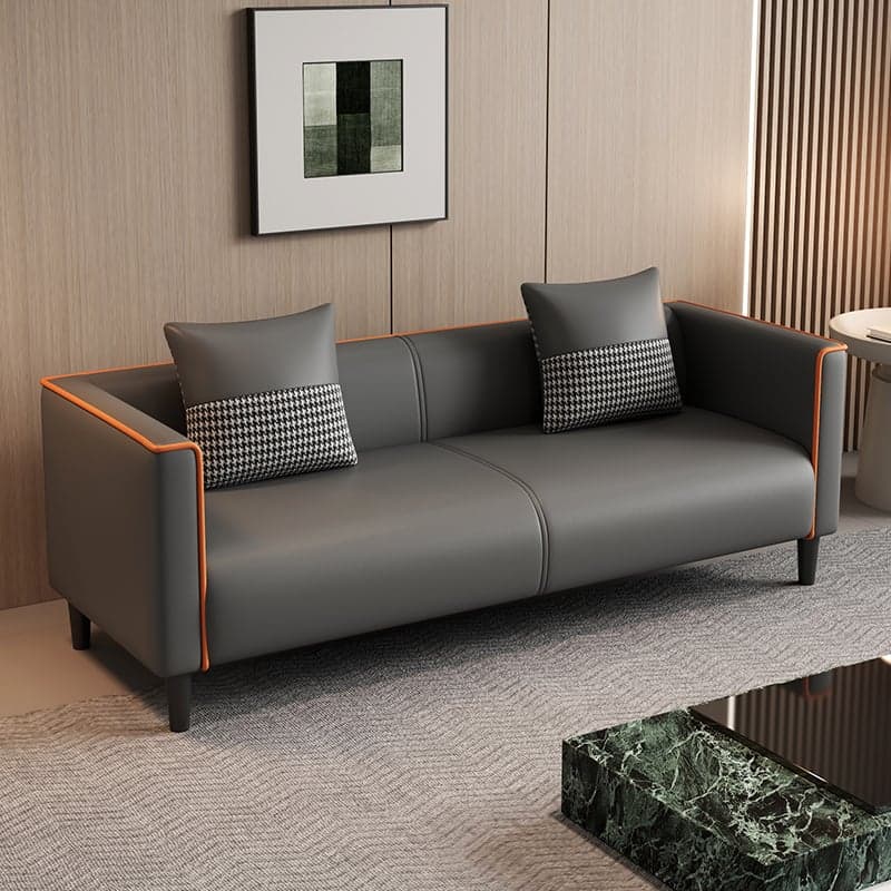 Elegant Sitting Room Sofa/Loveseat in Dove Grey, Tangerine, and Ivory with Solid and Manufactured Wood Construction - image 5
