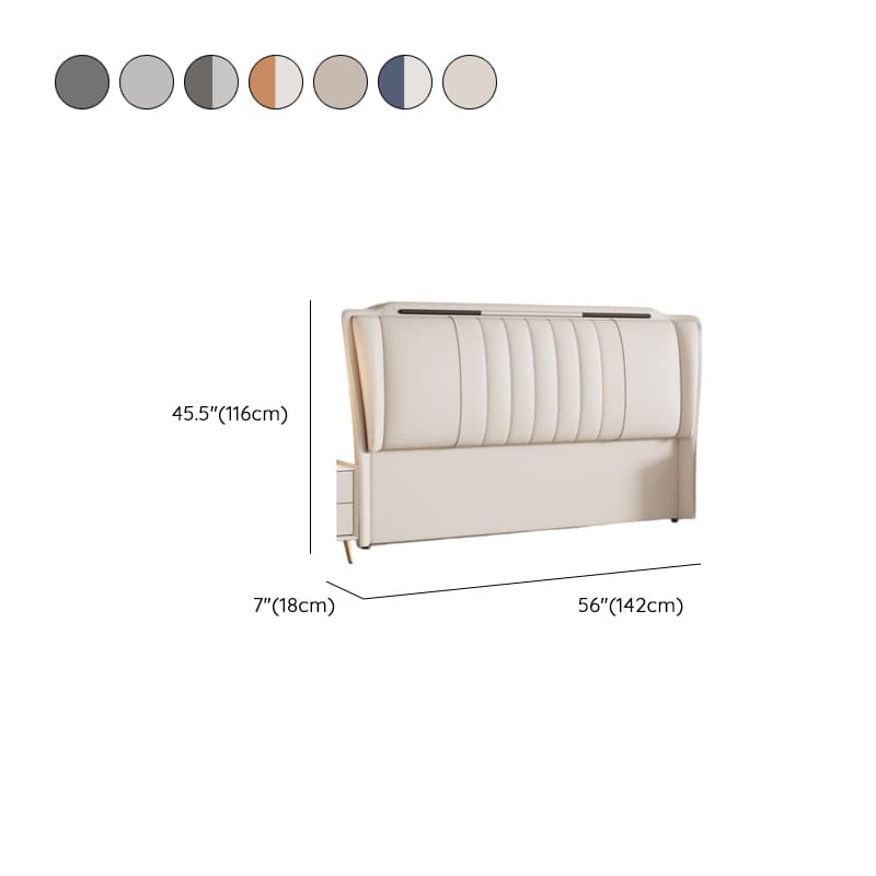 Modern Wood Bed with With Legs & Standard（36-55“） Camelback/Wingback, Sponge Cushion Included, King(76"W x 80"L)/Full(54"W x 75"L) - image 13