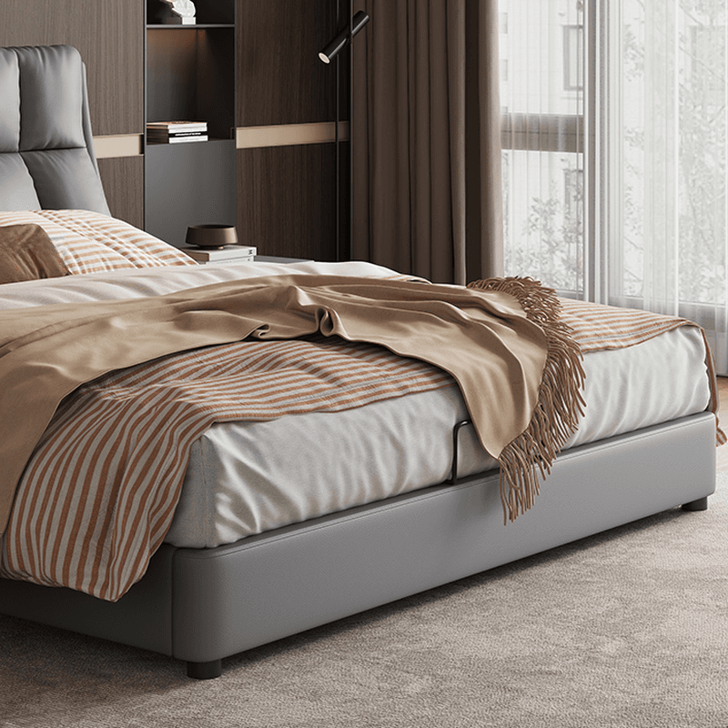 Light Gray Solid Color Storage Bed/Platform Bed with Pine Wood Frame for Living Room - image 5