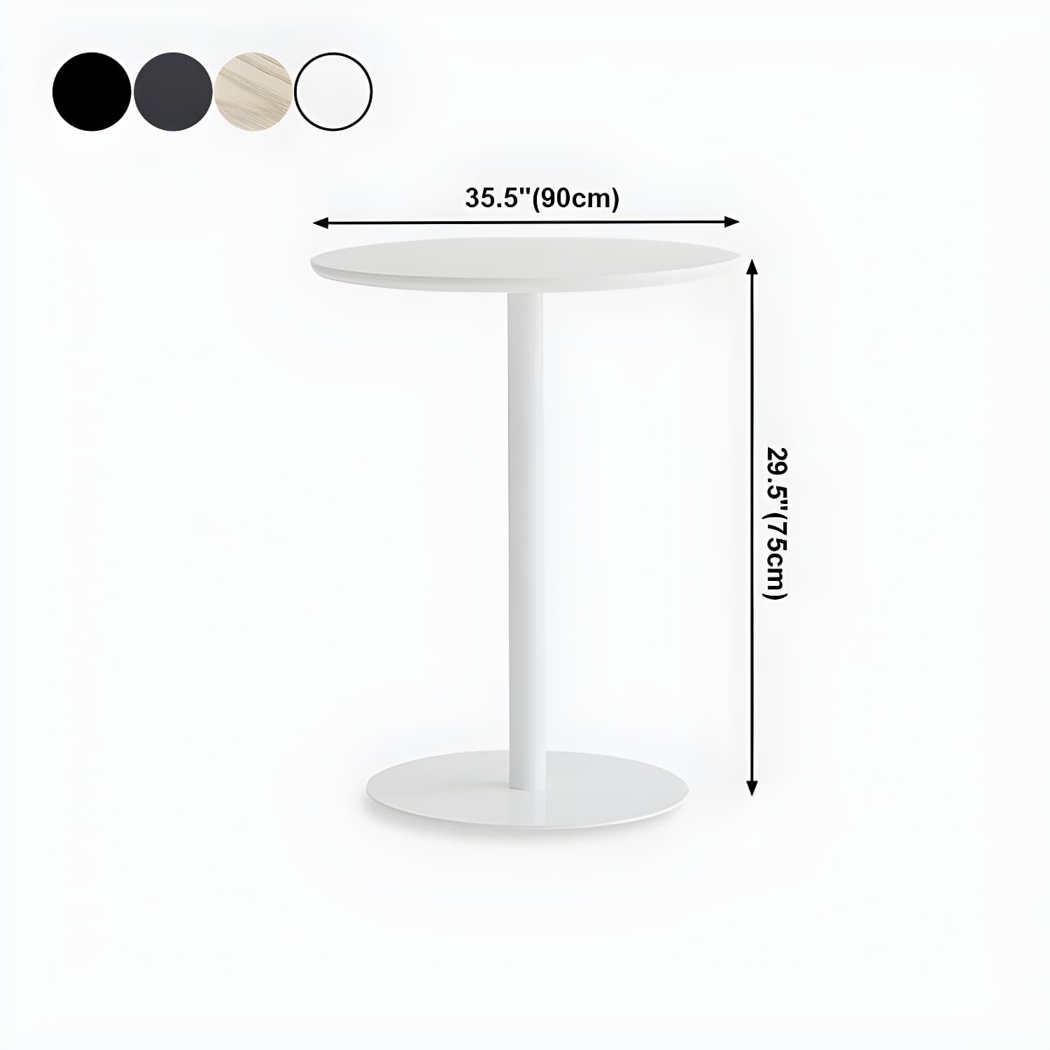 Metal Contemporary Round Dining Table Pedestal Base Dining Table for Kitchen - image 16