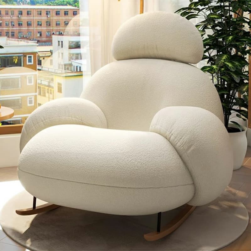 Attractive and Comfortable Designer Indoor Rocking Chair with Natural Wood Legs - image 17