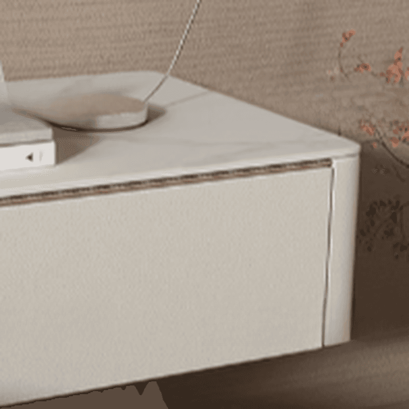 Organic Stone Countertop 1 Drawer Bedside Cabinet with Hanging Shelf - image 15