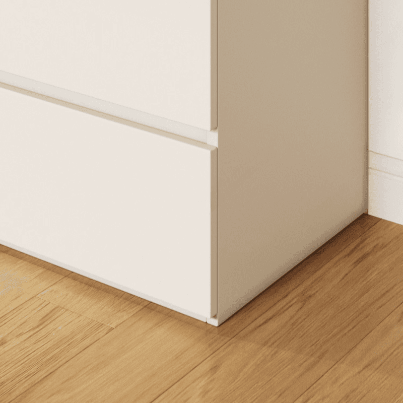 White Modish Wooden Independent Wardrobe Armoire with Soft Close Drawer, Soft Close Door, and Interior Shelves - image 5