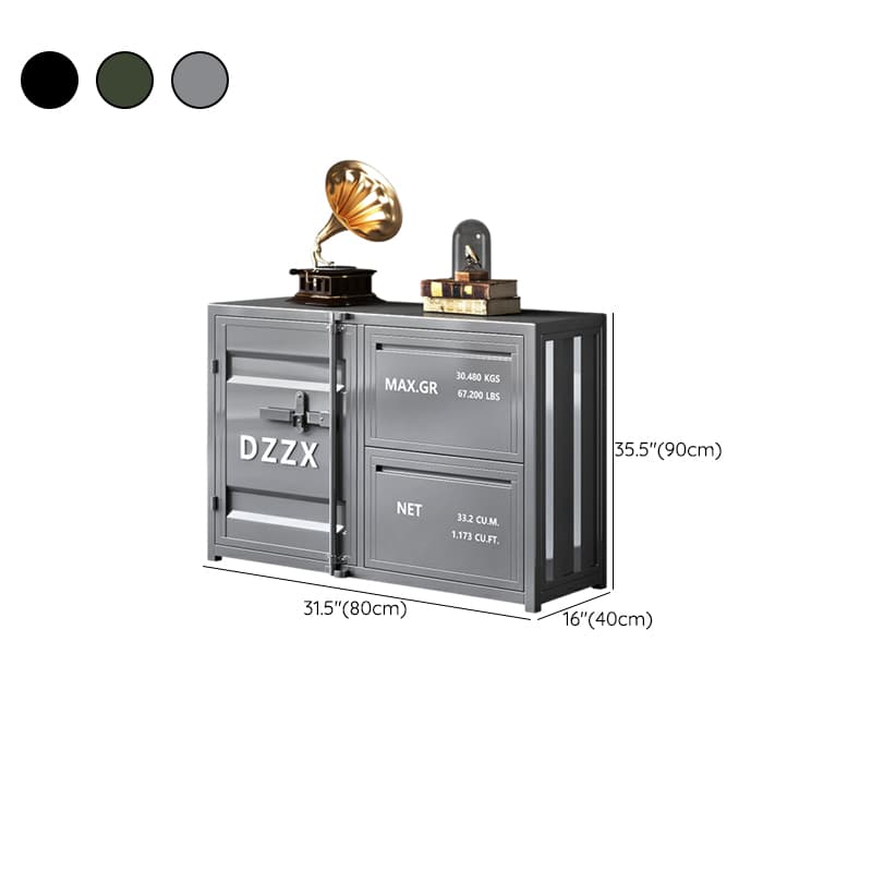 Industrial Metal Sideboard Credenza with Cabinets and Drawers - image 16