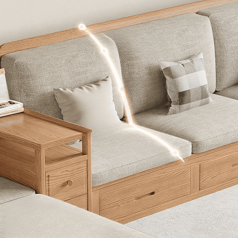 Versatile Straight/L-Shape Sofa/Sofa Recliner in Cotton for 5/Seats 2/1-seater with Drawer Storage and Horizontal/Left Orientation - image 6
