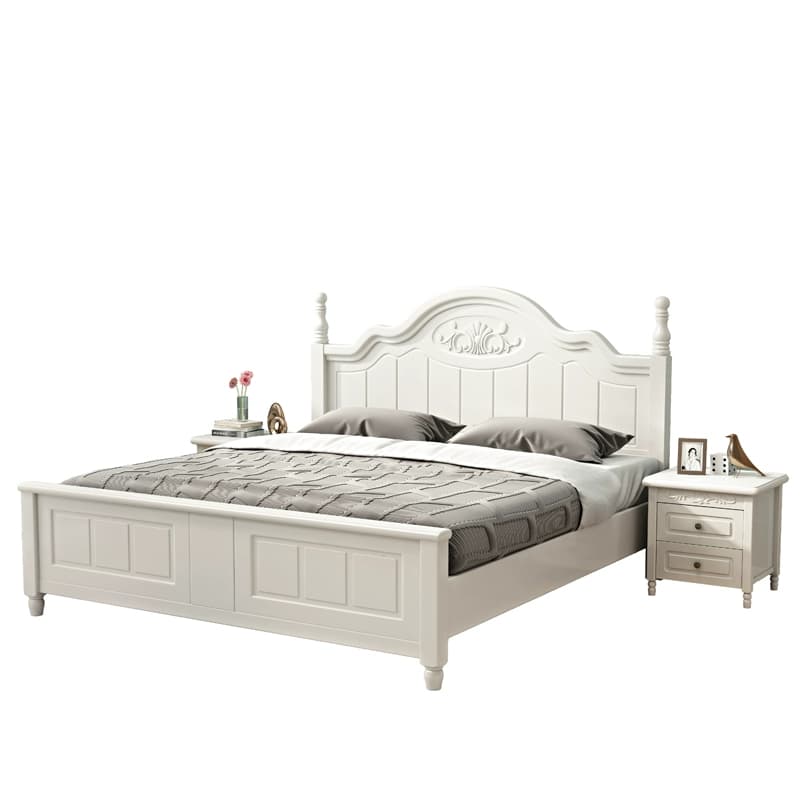 Modern Simple Style Natural Solid Wood Bed Frame with 4 Legs for Bedroom - image 7